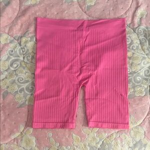 Forever 21 Pink Ribbed Women Shorts